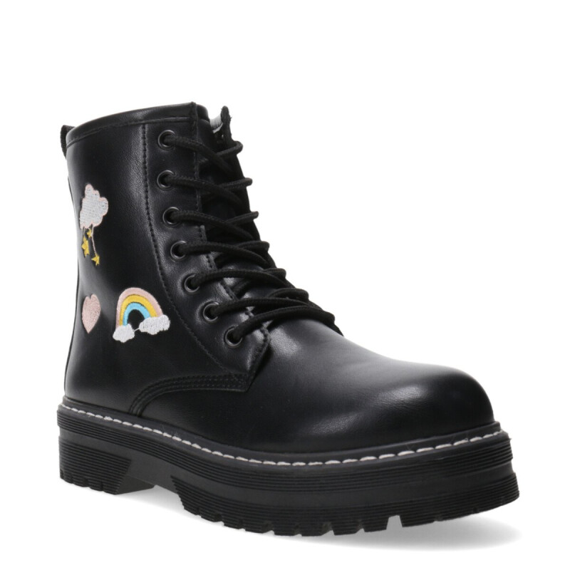 Botas de Niña MINI Miss Carol LEAVEN acordonada Negro