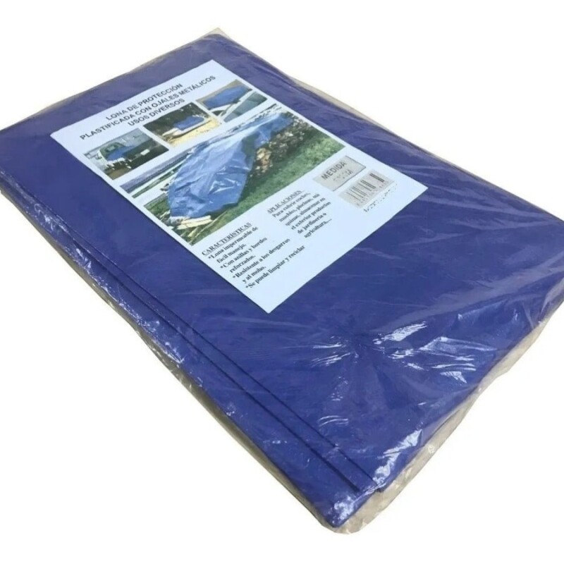 Lona Impermeable 8x6 m con Ojales Azul
