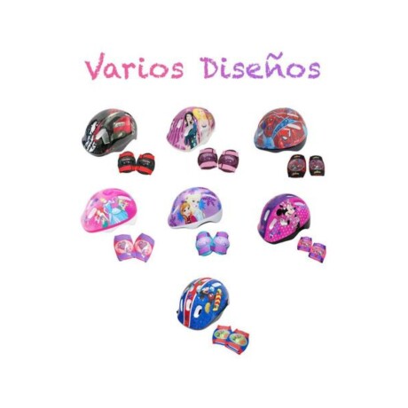 Set Disney de casco y rodilleras Princesas