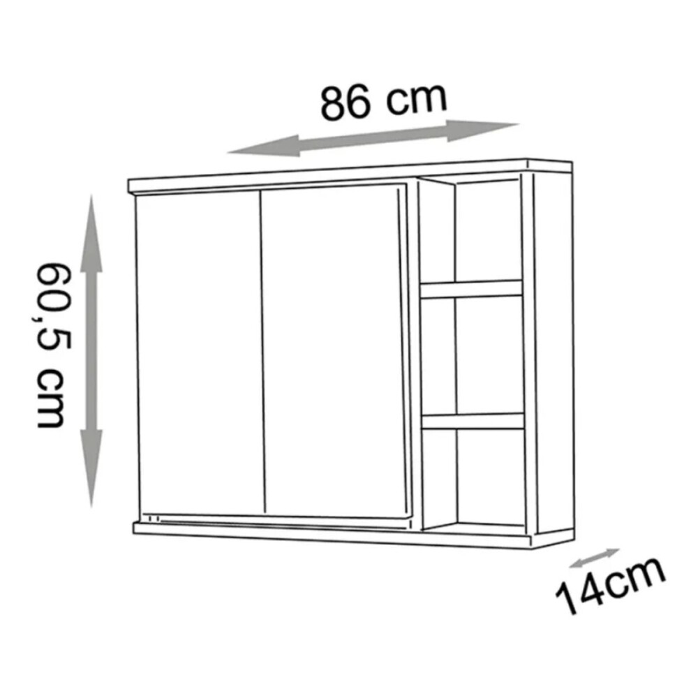 Botiquín Apollo rustico 90 cm Botiquín Apollo Rustico 90 Cm