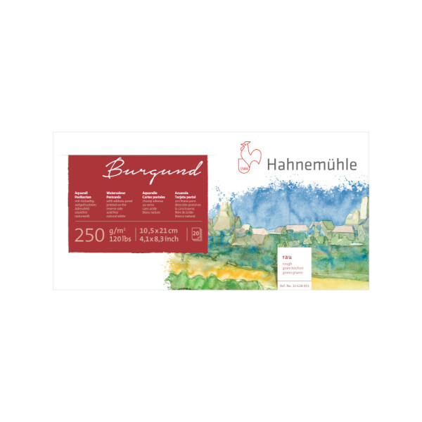 Block de postales BURGUND - Hahnemühle 10.5 x 23 cm