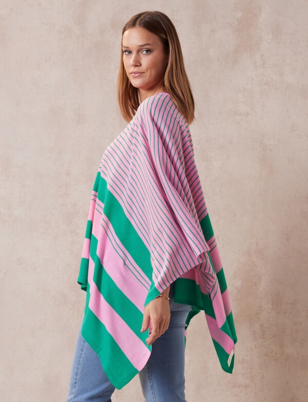 Poncho Lineas ROSA/MULTI