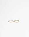 Sets Anillos Strass Set De Anillos Corazón Cubic - Dorado