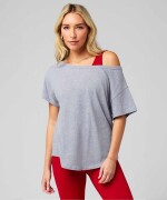 Polo Manga Corta Oversized Mujer Classic Grey Heather