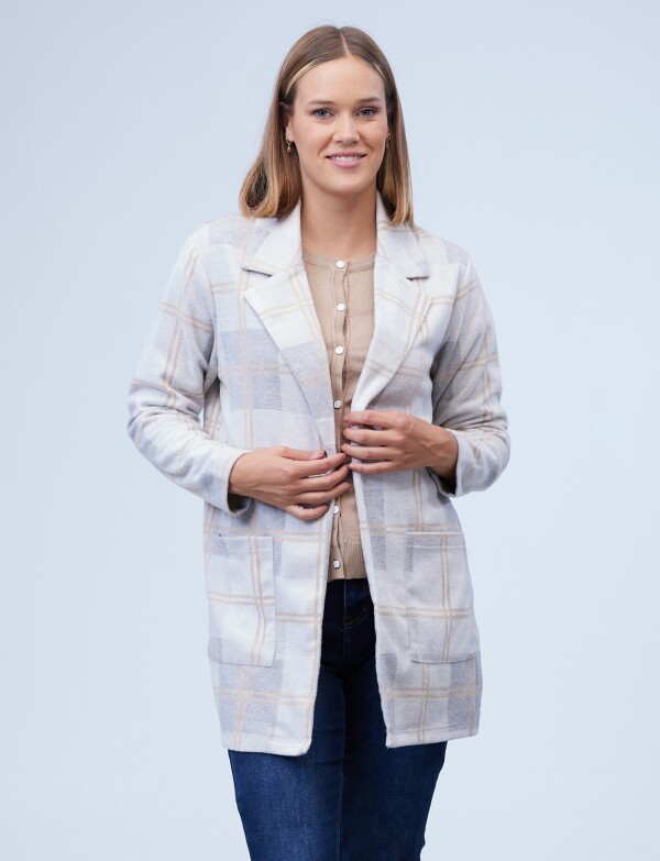 Blazer Cozy Cuadrille GRIS/MULTI