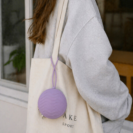 Monedero silicona con colgante Violeta