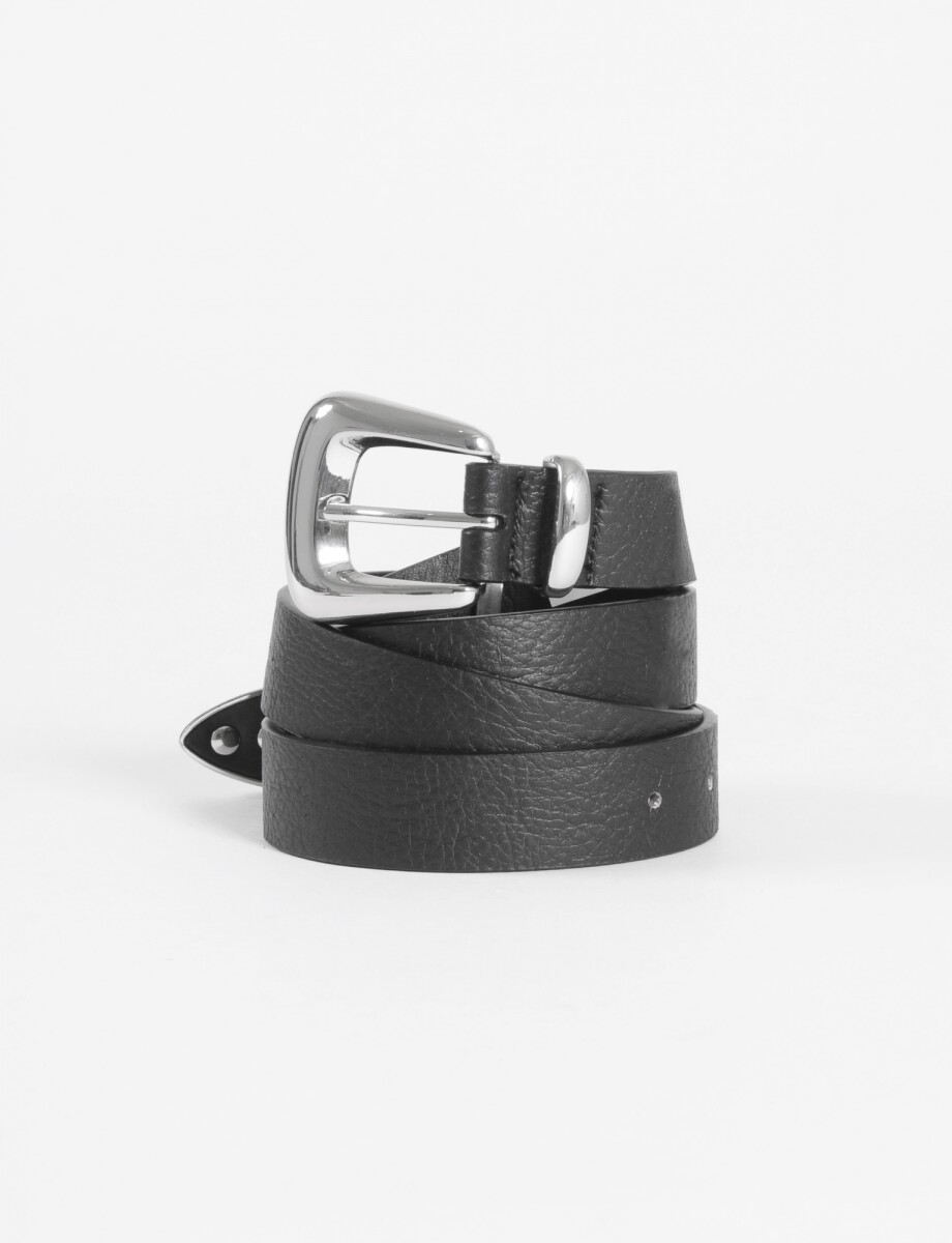 Cinturón básico metallic - negro 
