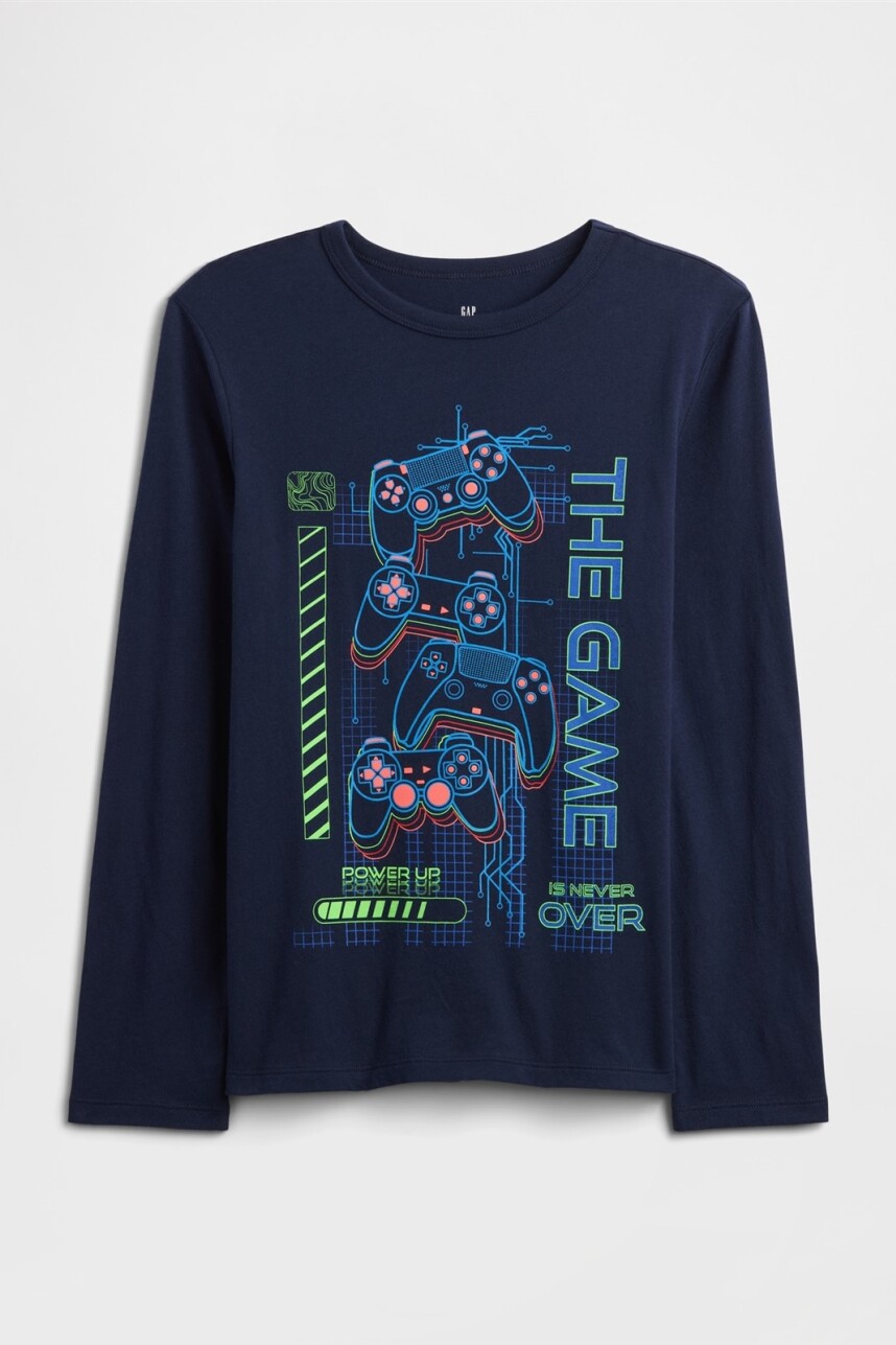 Remera Gráfico Niño Tapestry Navy