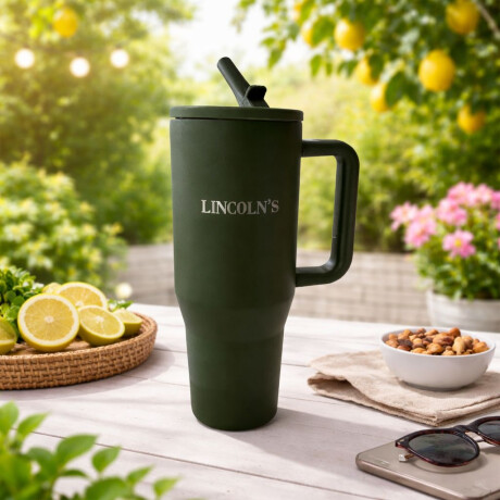 Vaso termico Acero Inox. 1180ml Lincolns Verde Oscuro