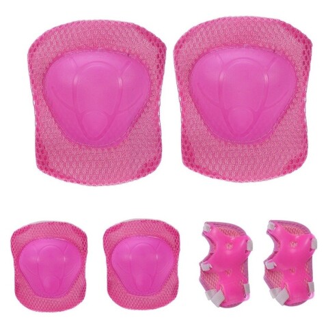 Set Protección 2 Rodillera Protectora Rollers Skate Patineta Variante Color Rosa