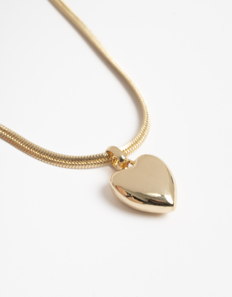 Cadena Corta con Dije Metal Cadena Corta Dije Corazón Dorado - Dorado