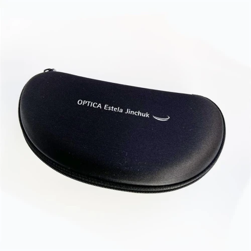 Estuche Sol Negro Con Cierre Optica Estela Jinchuk Accesorios
