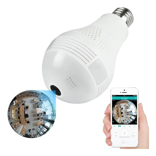 Cámara Lampara 360 Hd Luz Micrófono Seguridad App Cámara Lampara 360 Hd Luz Micrófono Seguridad App