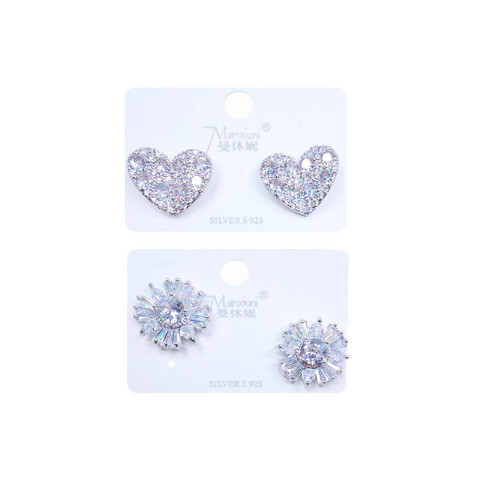 Aretes brillantes 2 diseños Aretes Brillantes 2 Diseños