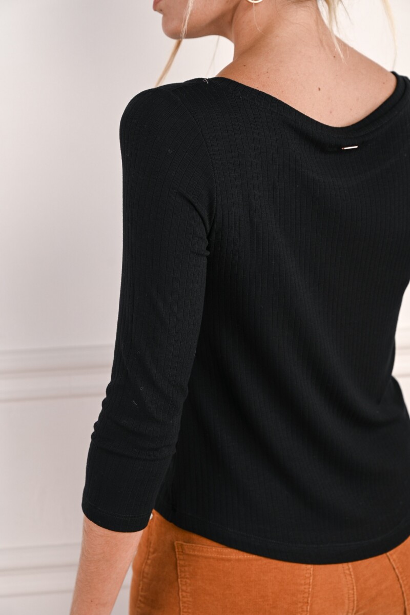 Remera Morley 3/4 Negro