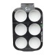 Molde para muffin x6 antiadherente 27,5x18,5x3,5 cm BLANCO