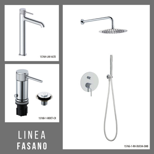 Griferia De Lavatorio Alto, Griferia De Bidet Y De Ducha Embutida Aqualia 000