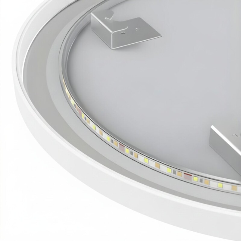 Espejo Vertical Lumax Moddy Marco Ovalado y Luz Led 50x70cm Blanco