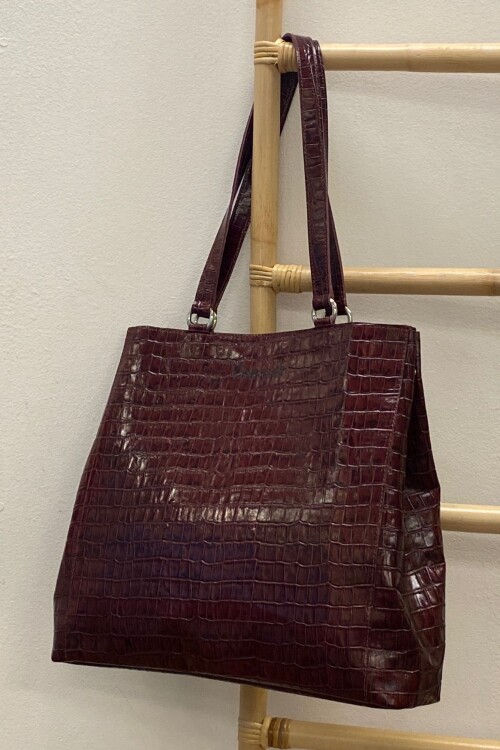 Cartera Regina Crocco Bordeaux