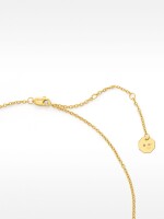 Collar De Perla De Agua Dulce Con Medalla - Plata De Ley 925 dorado