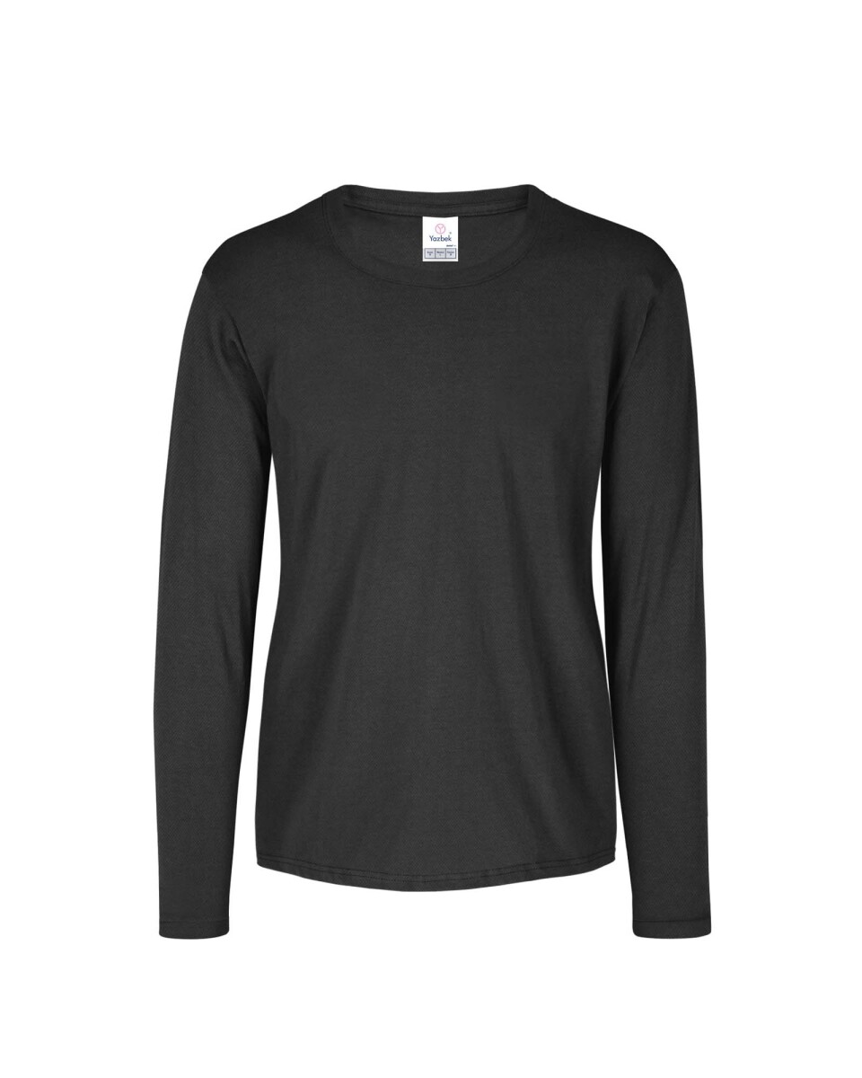 Camiseta a la base dry fit manga larga dama - Negro 