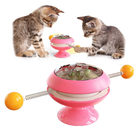 Juguete Dispensador Comida Gatos Giratorio Con Resorte Juguete Dispensador Comida Gatos Giratorio Con Resorte