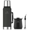Combo Stanley Termo Classic 940ml + Mate en Acero Inox. 230ml + Bombilla Spoon Negro