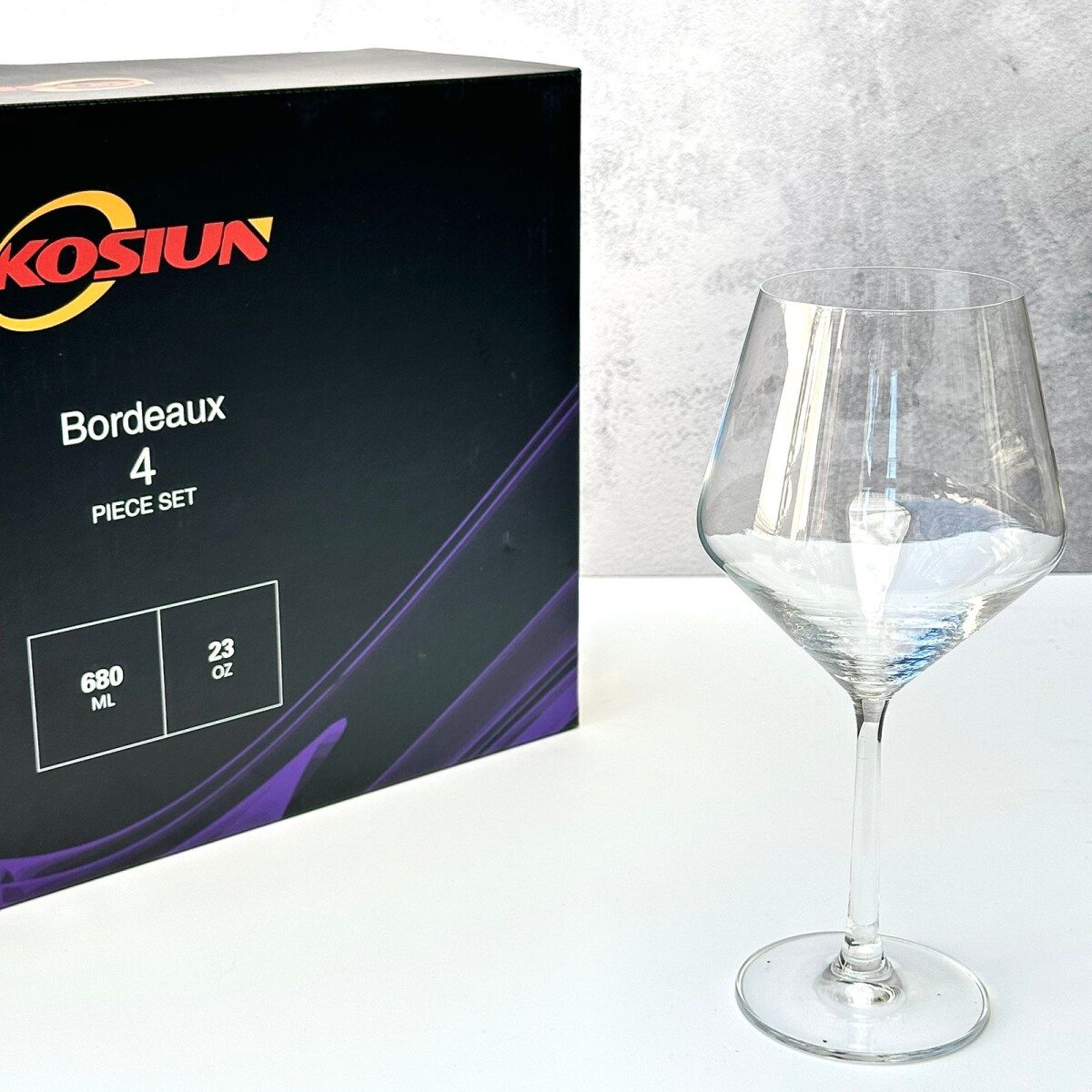 Juego De 4 Copas De Vino Cristal Edelita 680ML 