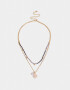 Collares Cortos Capsula Especial Collar Corto Multicadena Con Dije Místico - Dorado