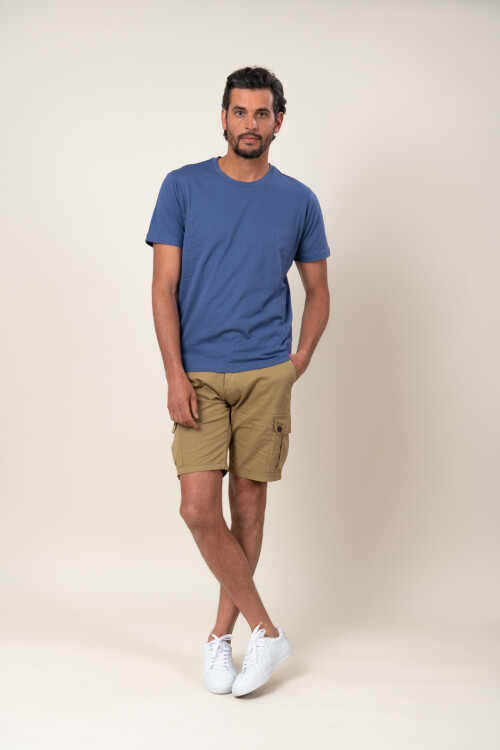 T-Shirt sin bolsillo y sin logo Azul piedra