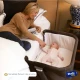 Cuna Mecedora Para Bebe Colecho Moises Con Ruedas Ajustable Gris