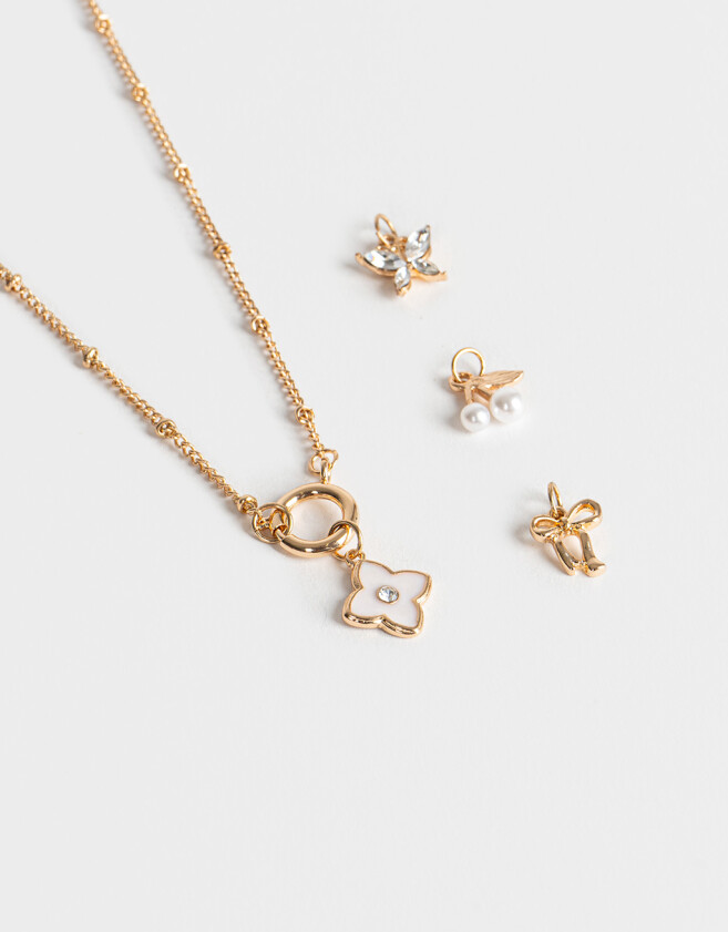 Bijouterie Set De metal Set De Cadena Y Charms - Dorado