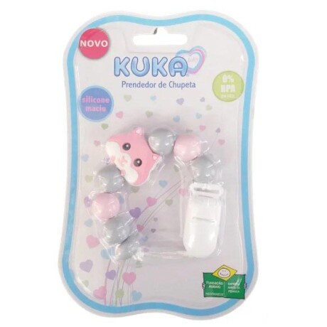 Prendedor de chupete con silicona Kuka Zorrito