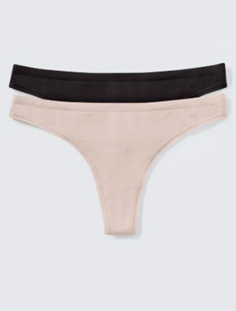 CONJUNTO DE 2 BOMBACHAS DE DOBLE TIRA BEIGE NEGRO