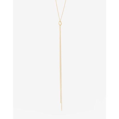 Collar Largo De Metal Dorado