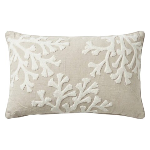 COJIN RECT BEIGE C/DET 35X60CM Unica