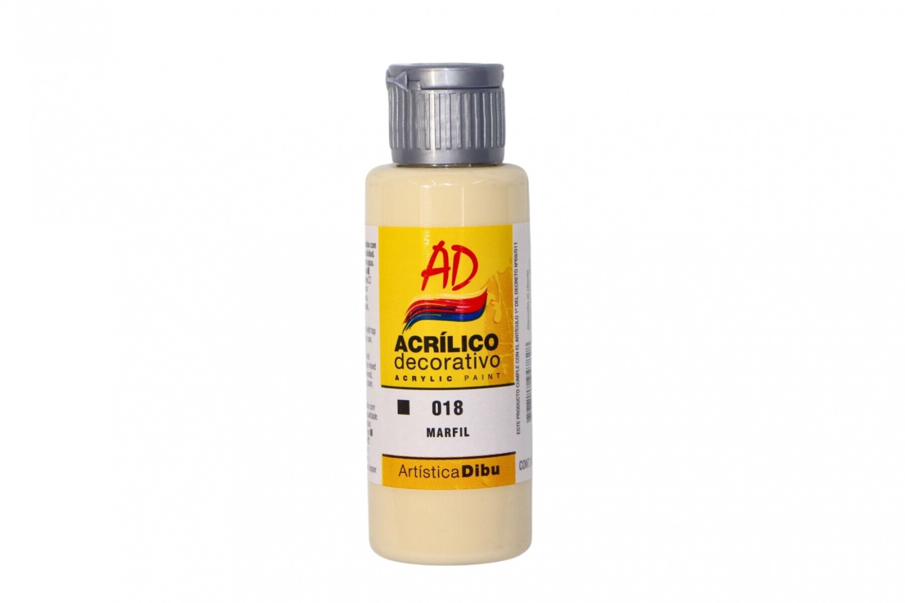 PINTURA ACRILICA ARTISTICA DIBU 60 ML. DIFERENTES COLORES - COLOR MARFIL 018 