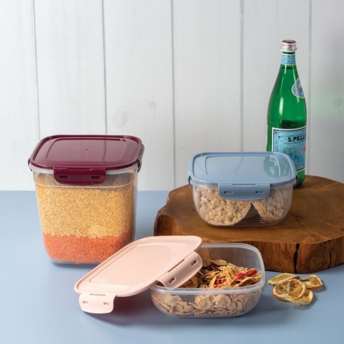 Ho.Recipiente PLas.Cuad.C/Tapa 1.500Ml. - N/a 