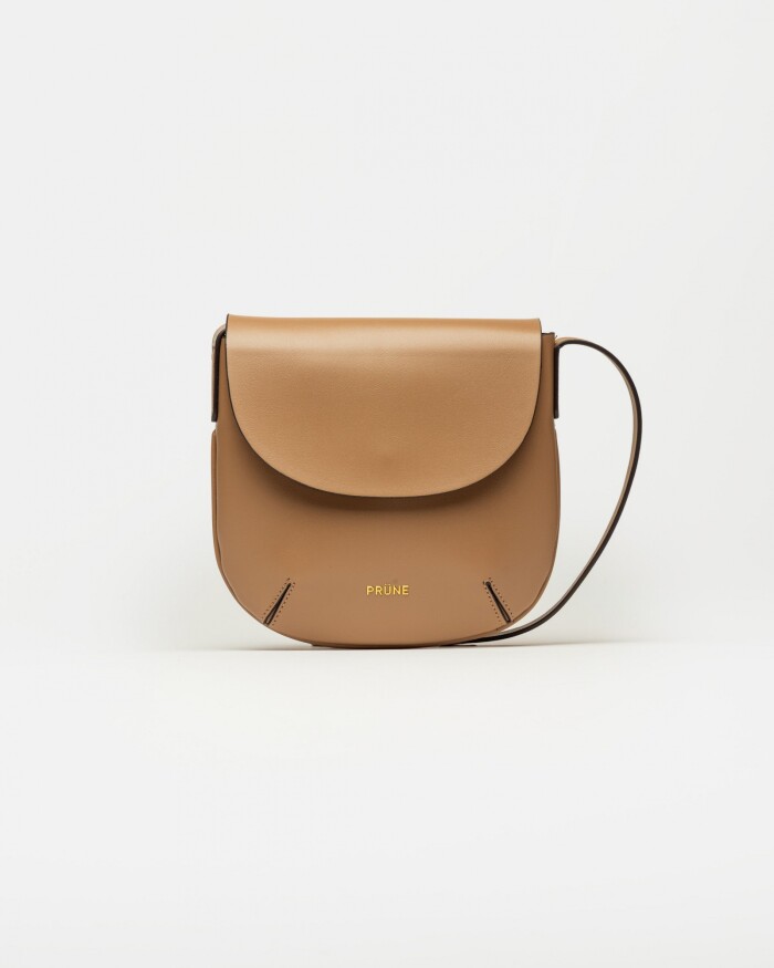 Mini Bag Mod en efecto cuero liso Taupe