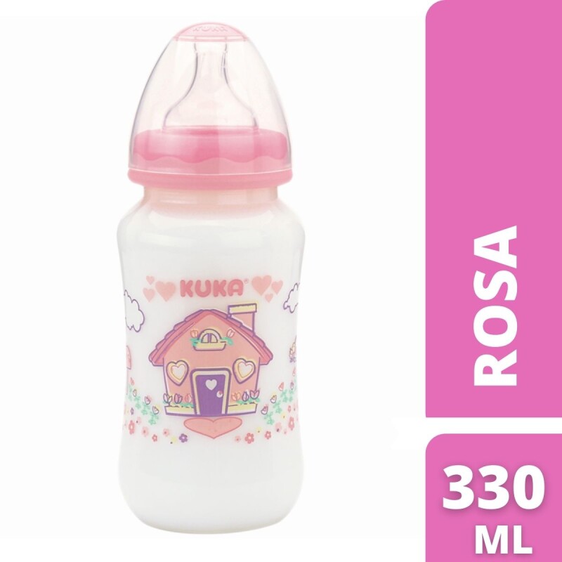 Mamadera KuKa Natural Plus Super Tetina Silicona 330 ML Rosa