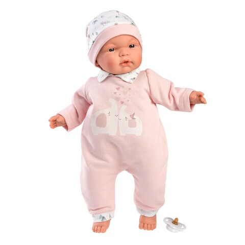 Muñeca Bebé Bebota Llorens Pijama Realista 38cm Cuerpo Suave Variante Modelo Joelle Elefante