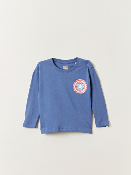 Remera estampa Capitán América Azul