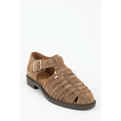 Sandalias Cangrejeras De Gamuza Vison