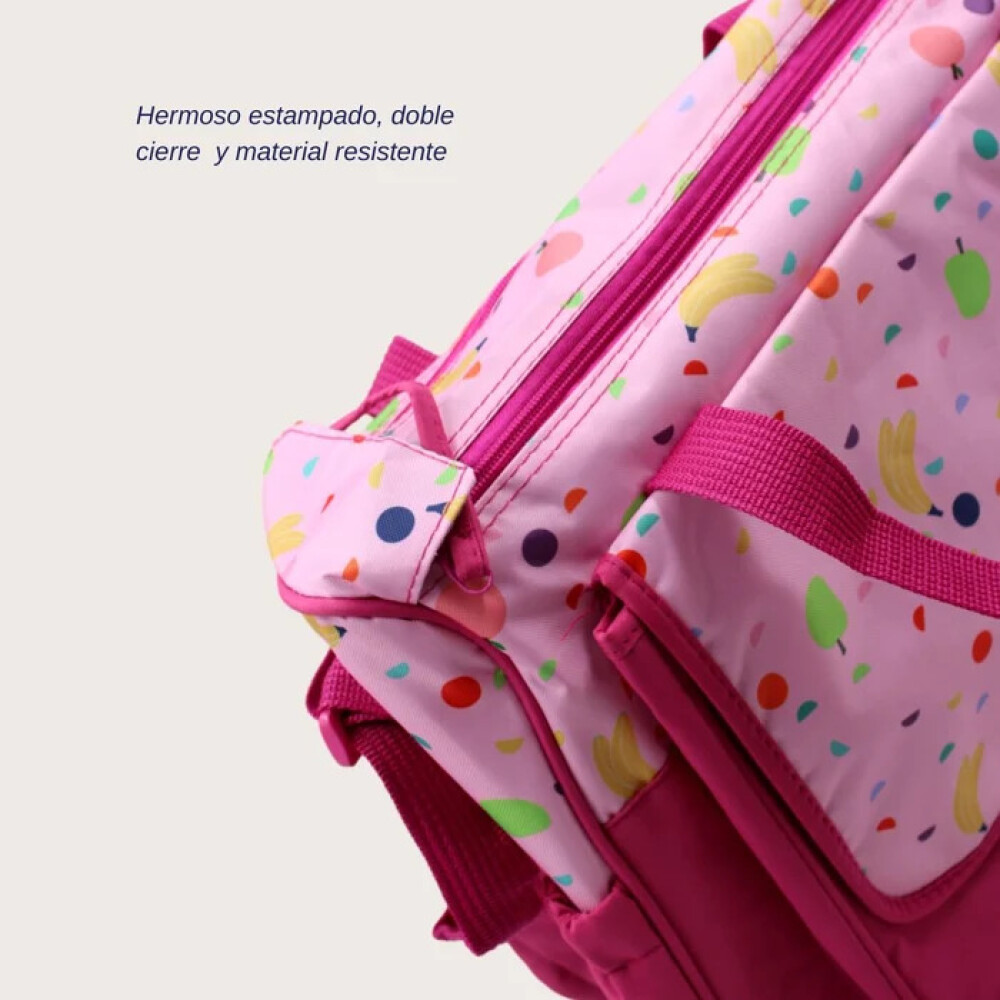 Bolso maternal, pañalero con cambiador. Cebra
