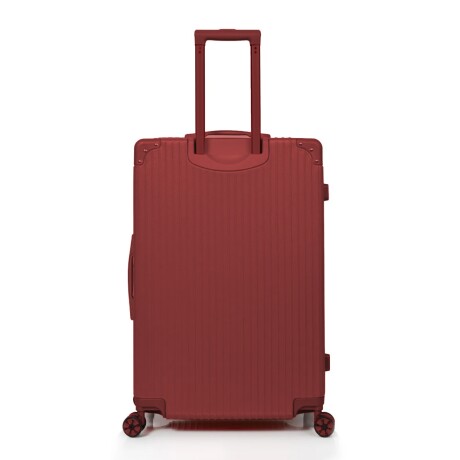 Valija Pequeña CarryOn 4 Ruedas Dobles Giratorias Candado Bordó