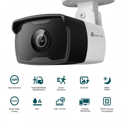 Cámara De Seguridad Tipo Bullet TP-LINK VIGI C340I 4MP Lente 6MM Cámara De Seguridad Tipo Bullet TP-LINK VIGI C340I 4MP Lente 6MM