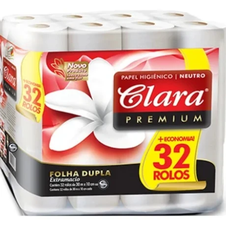 PAPEL HIGIENICO CLARA PREMIUM DE 30 METROS PACK X32 ROLLOS DOBLE HOJA 001