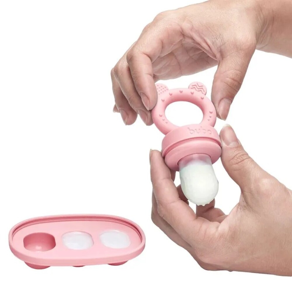 Set molde helado y mordillo alimentacion BUBA rosa
