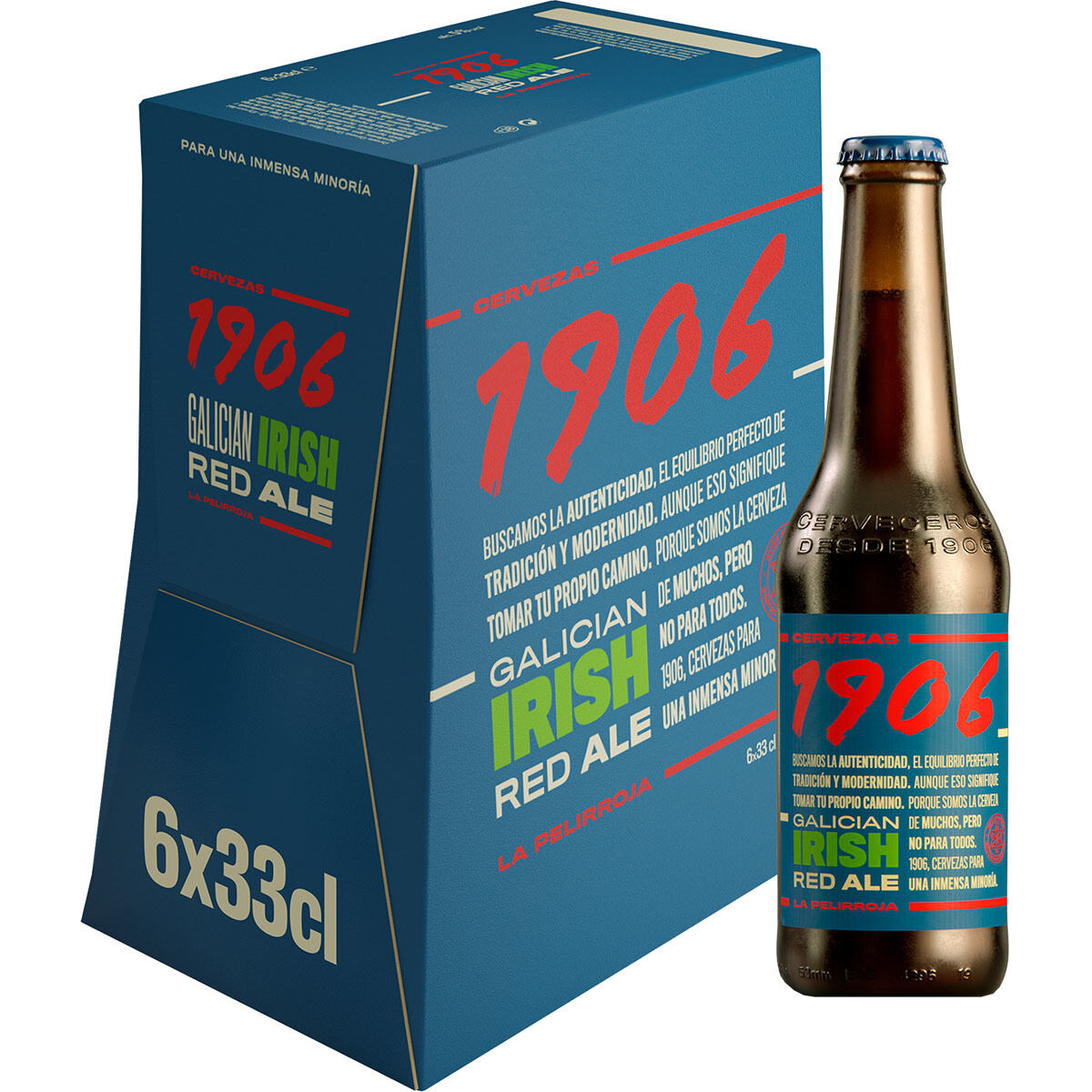 Pack X6 Cerveza 1906 Irish Botella 330ML - 001 