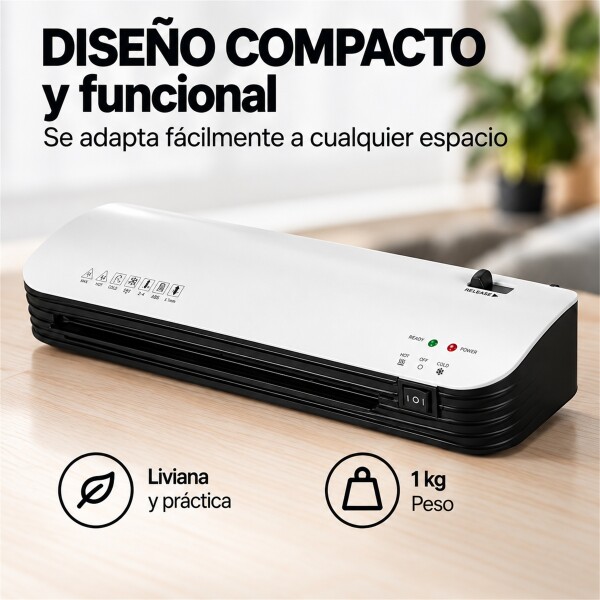 Plastificadora Laminadora A4 Frío Calor 220V Blanco